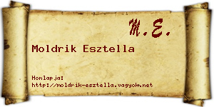 Moldrik Esztella névjegykártya
